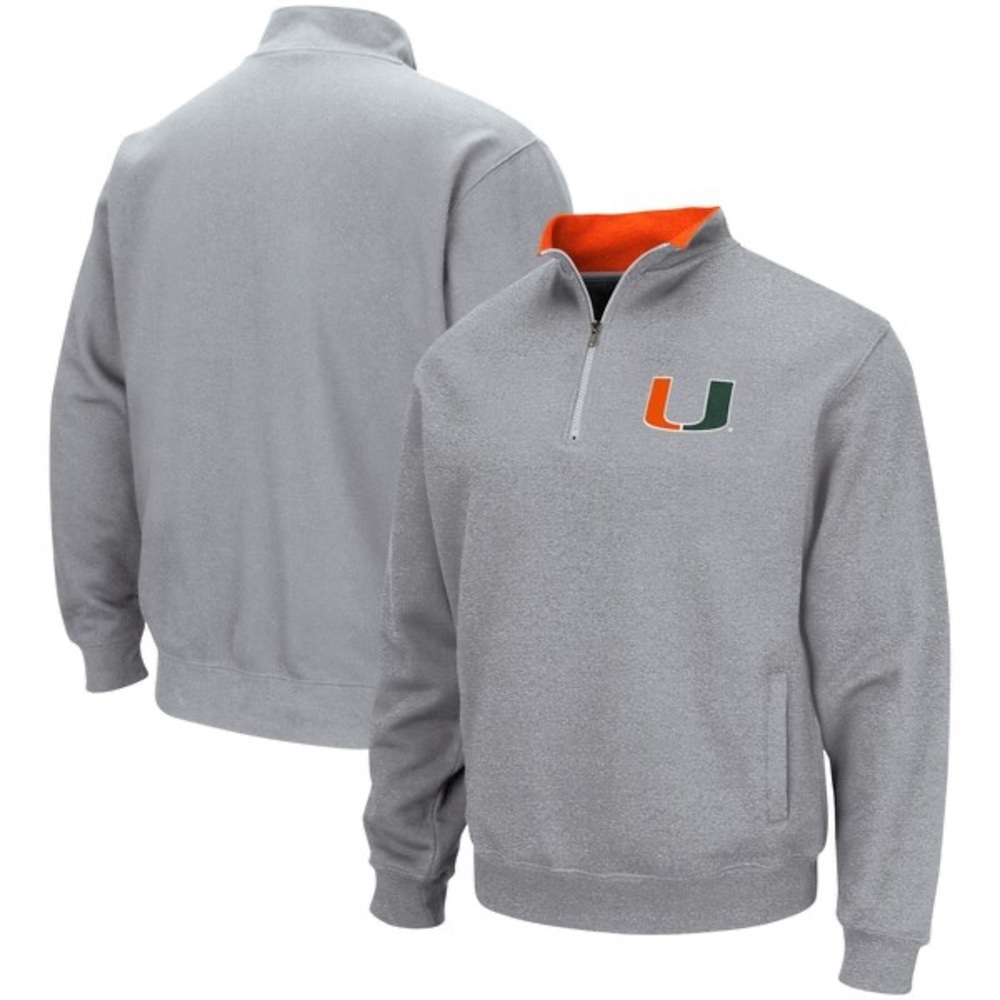 Miami Gray Quarter-Zip Sweatshirt